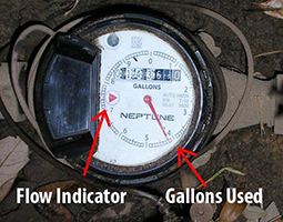 serra mesa, san diego water meter leak