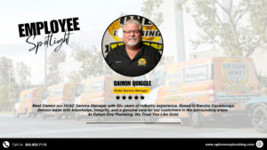 Employee Spotlight: Damon Quiggle – A Veteran HVAC Expert Joins Option One’s Plumbing Team